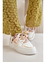 Dámské Tenisky Na Platformě S Dekorativním Šněrováním Bílé Mistra Dámské Tenisky Na Platformě S Dekorativním Šněrováním Bílé Mistra