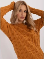 Sweter AT SW model 20463716 ciemny żółty - FPrice Sweter AT SW model 20463716 ciemny żółty - FPrice