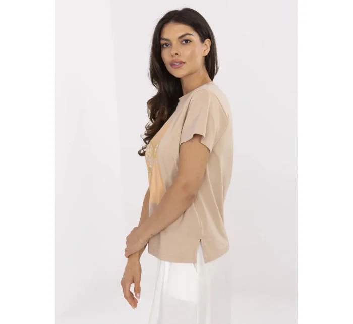 T shirt CLM TS model 21116954 camelowy - FPrice