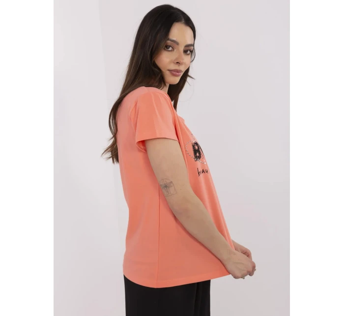 T shirt CLM TS model 21116928 koralowy - FPrice T shirt CLM TS model 21116928 koralowy - FPrice