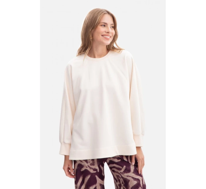 Pletená mikina volného střihu model 21379936 - BeWear