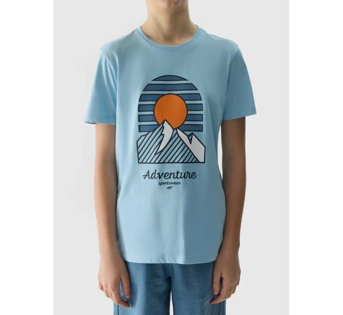 Chlapecké triko z organické bavlny 4F - modré Chlapecké triko z organické bavlny 4F - modré