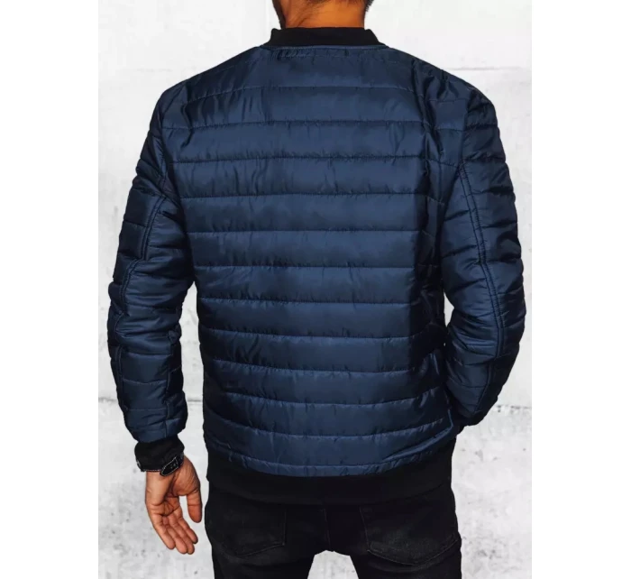 Pánská prošívaná bunda bomber navy blue FashionStreet TX4416
