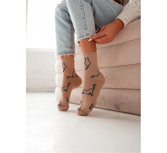 Milena ponožky 0200-093 Cat obrysy 37-41 Milena ponožky 0200-093 Cat obrysy 37-41