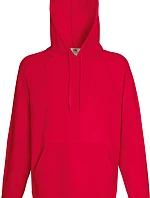Fruit of the Loom Lightweight Hooded Sweat Pánská raglánová mikina s kapucí 16.2140 red