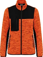 WK WK 9109 Dámská pracovní pletená fleecová bunda 20.9109 fluorescent orange melange/black