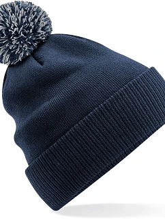 Beechfield B 450R Pletená čepice "Recycled Snowstar®" 53.450R french navy/light grey