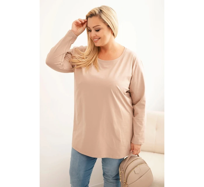 Dámská blůza Plus Size bavlněná s kulatým výstřihem fango Dámská blůza Plus Size bavlněná s kulatým výstřihem fango