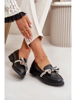 Kožené Dámské Polobotky Mokasíny Černé model 21631234 - S.Barski