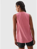 Dámský sportovní top z recyklovaných materiálů 4F - korálový Dámský sportovní top z recyklovaných materiálů 4F - korálový