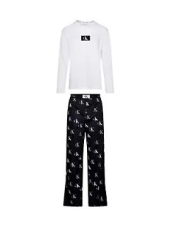Spodní prádlo Pánské pyžamo L/S PANT SET 000NM2526EN1J - Calvin Klein