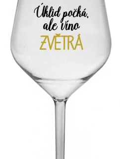 ÚKLID POČKÁ, ALE VÍNO ZVĚTRÁ - čirá nerozbitná sklenice na víno 470 ml