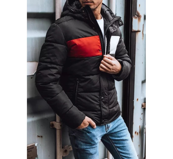 Pánská prošívaná zimní bunda černá model 21963848 - Dstreet