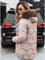 Dámská zimní bunda s kožešinou béžová FashionStreet TY5512