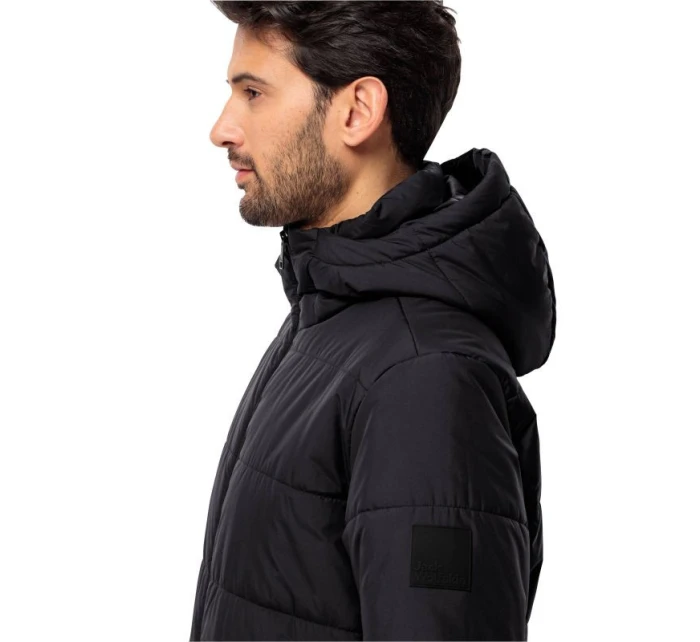 Jack Wolfskin pánská přechodná bunda DEUTZER LONG JKT M black prodyšná tkanina black (1207451_6000) pánské