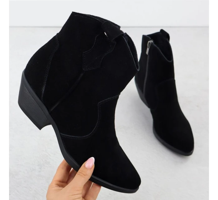 Dámské kožené kovbojské boty černé model 21905347 - Big Star