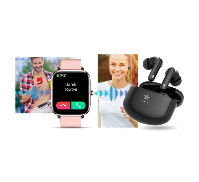 Bezdrátová sluchátka GIEWONT RealSound PRO ANC ENC GWS800-1 Black