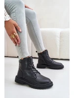 Zateplené botky workery dámské model 21671558 černé - Big Star Shoes Zateplené botky workery dámské model 21671558 černé - Big Star Shoes