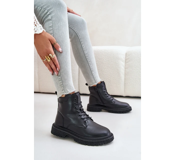 Zateplené botky workery dámské model 21671558 černé - Big Star Shoes Zateplené botky workery dámské model 21671558 černé - Big Star Shoes