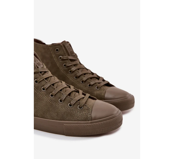 Pánské Zateplené Tenisky Z Eko Kůže Big Star OO174250 HI-POLY SYSTEM Khaki Pánské Zateplené Tenisky Z Eko Kůže Big Star OO174250 HI-POLY SYSTEM Khaki