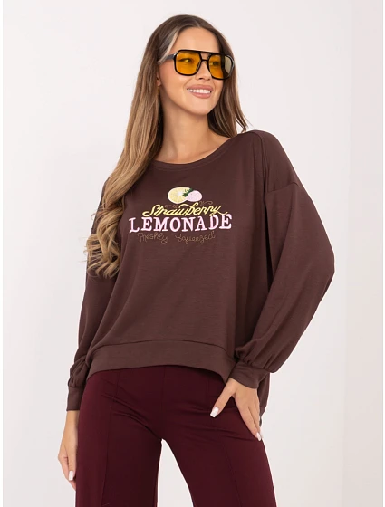 Bluza RV BL model 22074607 ciemny brązowy - FPrice Bluza RV BL model 22074607 ciemny brązowy - FPrice