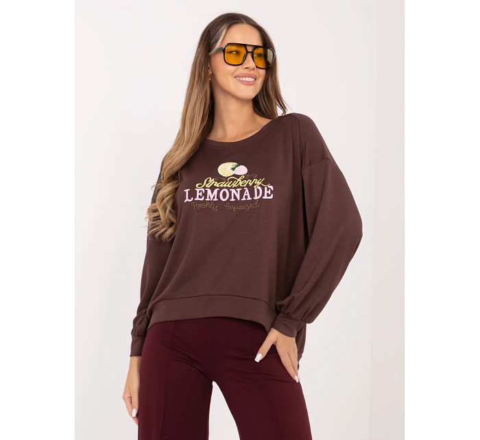 Bluza RV BL model 22074607 ciemny brązowy - FPrice Bluza RV BL model 22074607 ciemny brązowy - FPrice