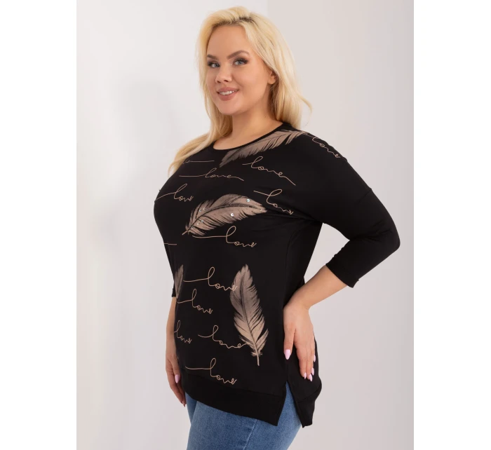 Bluzka RV BZ model 19658546 czarny - FPrice Bluzka RV BZ model 19658546 czarny - FPrice