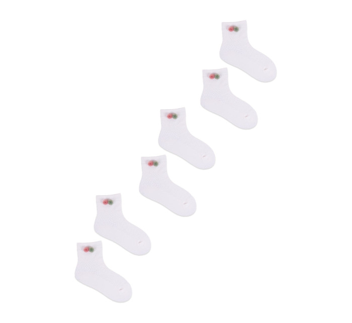 Kotníkové ponožky bez  3 balení White model 16650787 - Yoclub
