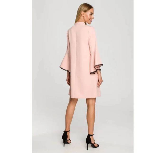 Dámské šaty model 21217802 Pudr růžová - Moe Dámské šaty model 21217802 Pudr růžová - Moe