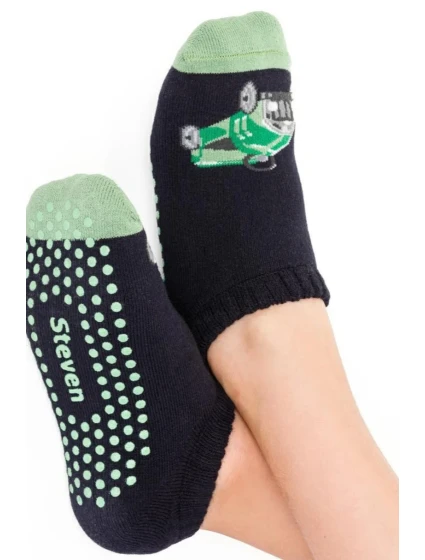 DĚTSKÁ FROTÉ OBUV S ABS 134 TMAVĚ MODRÁ 32-34