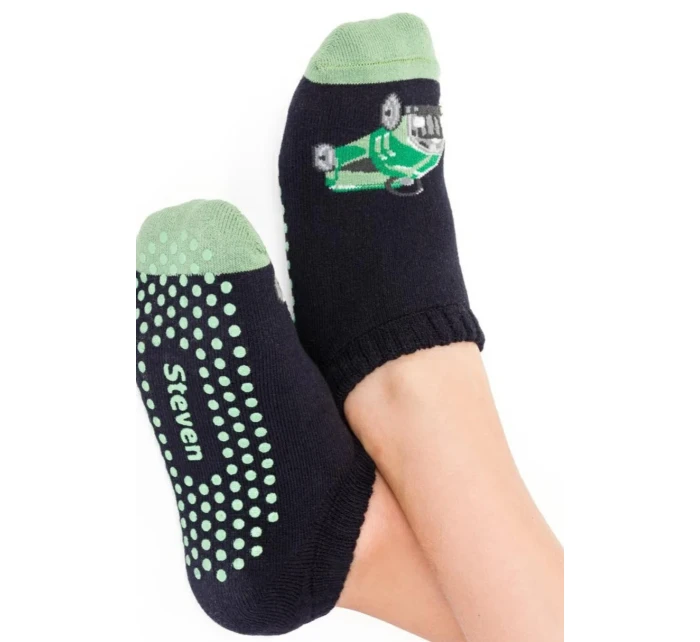 DĚTSKÁ FROTÉ OBUV S ABS 134 TMAVĚ MODRÁ 32-34