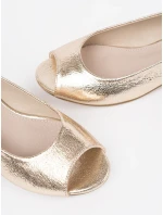 Trendy  sandály dámské zlaté Obcas