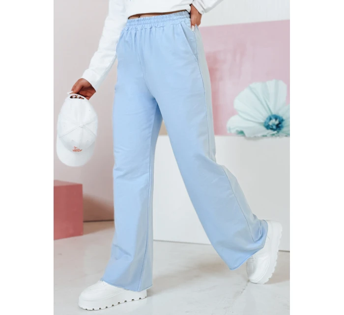 Dámské tepláky se širokými nohavicemi DRESLINA modrá FashionStreet UY2694 Dámské tepláky se širokými nohavicemi DRESLINA modrá FashionStreet UY2694