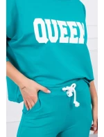 Sada Queen s potiskem zelená Sada Queen s potiskem zelená
