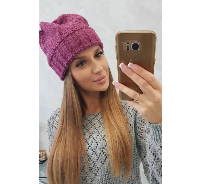 Dámská čepice Danuta K331 tmavě fialová Dámská čepice Danuta K331 tmavě fialová