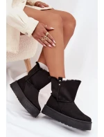 Dámské Sněhule Na Platformě S Kožíškem Černé Evelira Dámské Sněhule Na Platformě S Kožíškem Černé Evelira