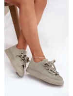 Ozdobené dámské tenisky zelené model 21834867 - Boto