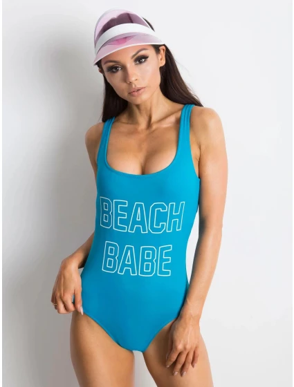 Dámské jednodílné plavky s nápisem 32107 - FPrice Dámské jednodílné plavky s nápisem 32107 - FPrice