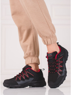 Exkluzívní černé dámské  trekingové boty bez podpatku