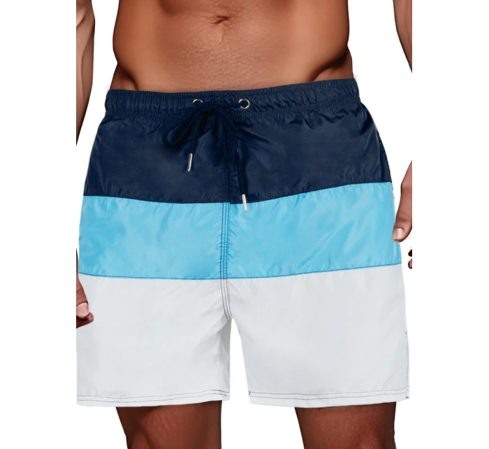 Pánské tmavě modré a bílé plavecké šortky model 21989692 - Dstreet Pánské tmavě modré a bílé plavecké šortky model 21989692 - Dstreet