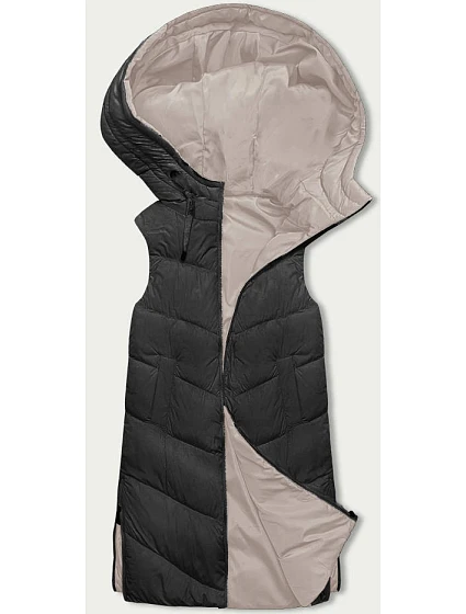 béžová dlouhá dámská vesta model 18848640 - MELYA MELODY