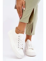 Nízké šněrovací tenisky Big Star LL274968 Bílé Nízké šněrovací tenisky Big Star LL274968 Bílé