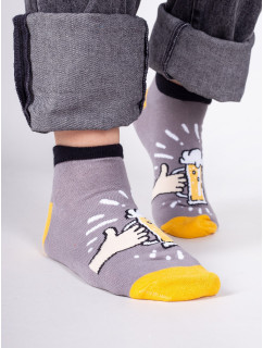 Yoclub Bavlněné ponožky Vzory Barvy SKS-0086F-B900 Grey