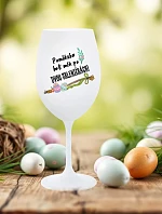 POMLÁZKA BOLÍ MÍŇ PO DVOU SKLENIČKÁCH! - bílá sklenice na víno 350 ml