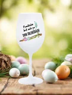 POMLÁZKA BOLÍ MÍŇ PO DVOU SKLENIČKÁCH! - bílá  sklenice na víno 350 ml