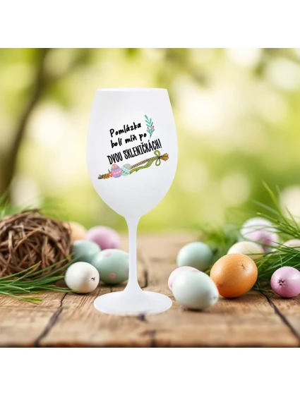 POMLÁZKA BOLÍ MÍŇ PO DVOU SKLENIČKÁCH! - bílá  sklenice na víno 350 ml