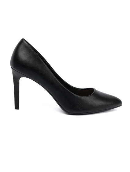 Stylové černé  lodičky dámské na jehlovém podpatku