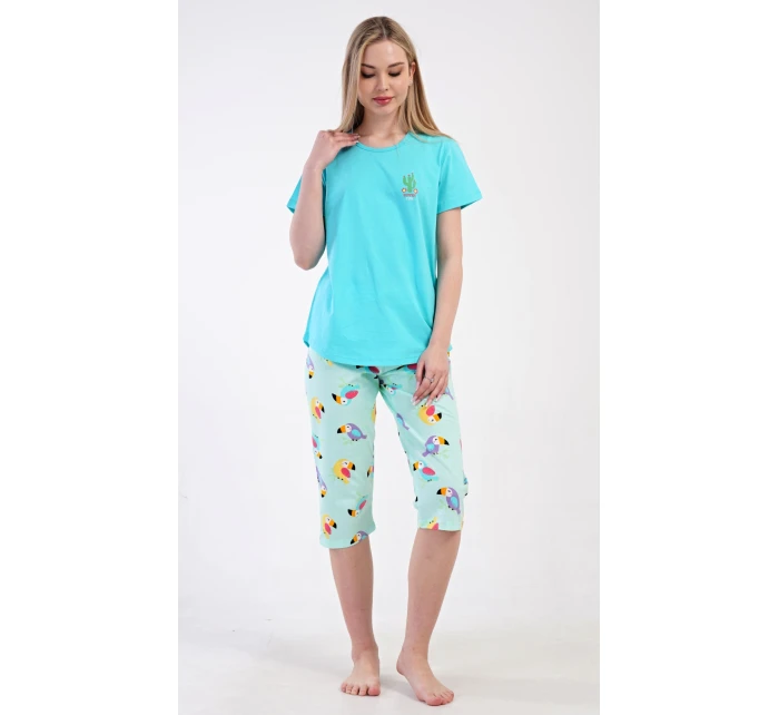 Dámské pyžamo kapri Papoušek