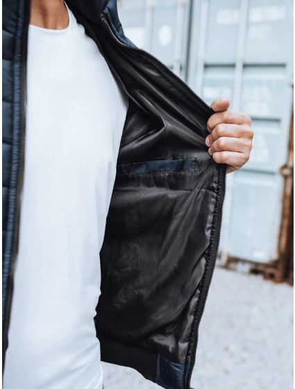 Pánská přechodná bunda prošívaná tmavě modrá FashionStreet TX2822z