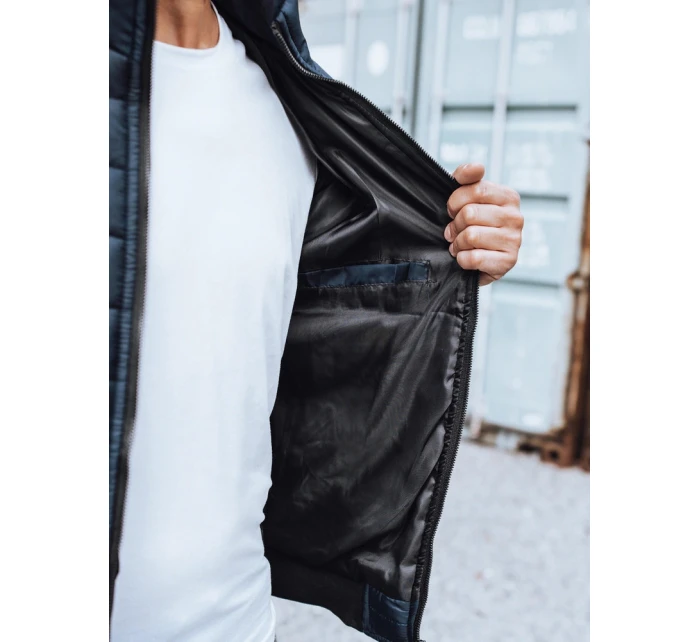 Pánská přechodná bunda prošívaná tmavě modrá FashionStreet TX2822z